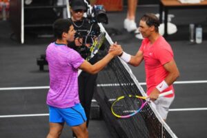 Nadal shows no issues with hip in loss to Alcaraz
